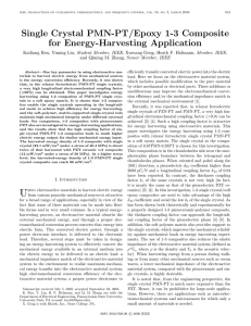 Single Crystal PMN-PT/Epoxy 1-3 Composite for Energy