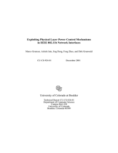 Exploiting Physical Layer Power Control Mechanisms in IEEE