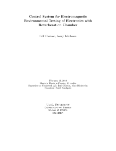 Control System for Electromagnetic Environmental Testing of