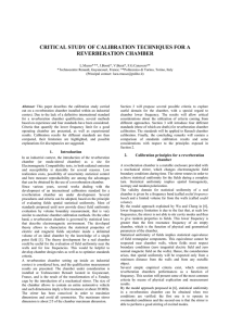 critical study of calibration techniques for a reverberation chamber