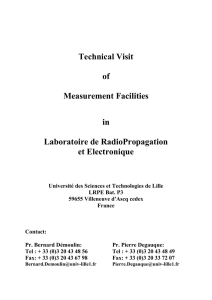 Technical Visit of Measurement Facilities in Laboratoire de