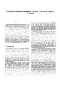 ADL-driven Test Pattern Generation for Functional Verification of