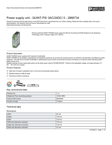 Power supply unit - QUINT-PS/ 3AC/24DC/ 5