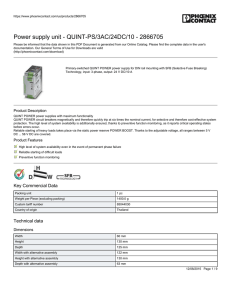 Power supply unit - QUINT-PS/3AC/24DC/10