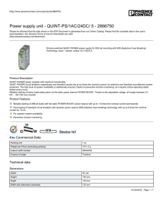 Power supply unit - QUINT-PS/1AC/24DC/ 5 - 2866750