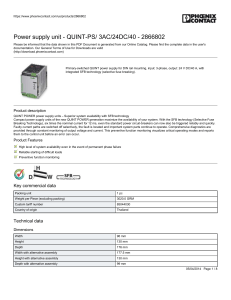 Power supply unit - QUINT-PS/ 3AC/24DC/40