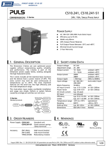 PULS Dimension C-Series CS10.241 Power Supply