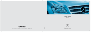 Operator`s Manual GL-Class - Mercedes-Benz