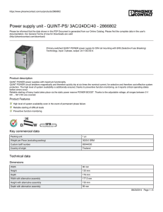 Power supply unit - QUINT-PS/ 3AC/24DC/40