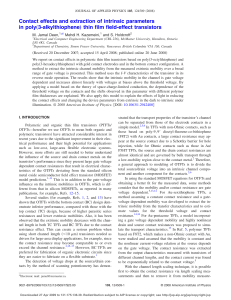 Contact effects and extraction of intrinsic parameters in poly„3