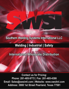 - Southern Welding Systems International LLC