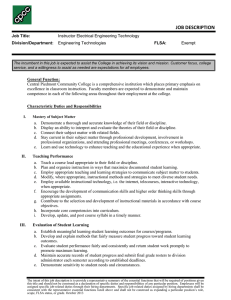 job description - Central Piedmont Community College
