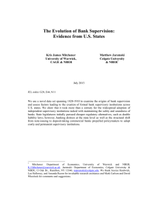 The Evolution of Bank Supervision