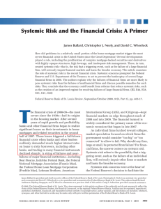 Systemic Risk and the Financial Crisis: A Primer