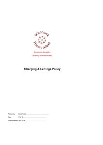 Charging and Lettings Policy