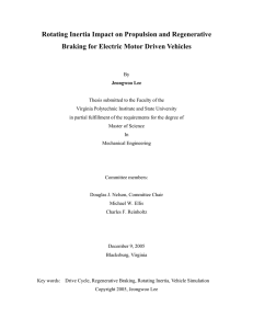 Rotating Inertia Impact on Propulsion and Regenerative Braking for