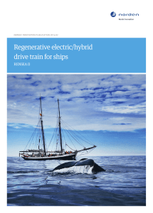 Regenerative electric/hybrid drive train for ships