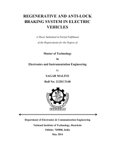 regenerative and anti-lock braking system in electric vehicles