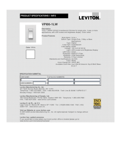 VPI06-1LW from Leviton Electrical and Electronic