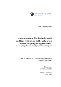 A documentary film festival circuit and film festivals as