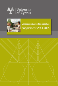 Undergraduate Prospectus - Supplement 2014-2016