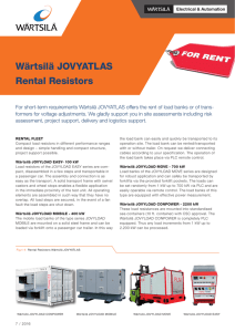 Wärtsilä JOVYATLAS Rental Resistors