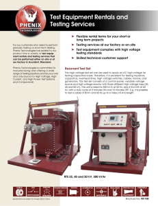 Test Equipment Rentals and Testing Services