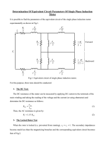 Determination Of Equivalent Circuit Parameters Of Single Phase