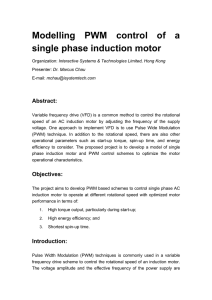 Modelling PWM control of a single phase induction motor