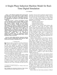 A Single-Phase Induction Machine Model for Real- Time