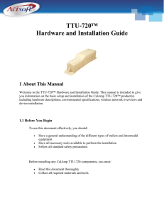 TTU-720™ Hardware and Installation Guide