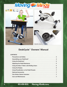 DeskCycle™ Owners` Manual