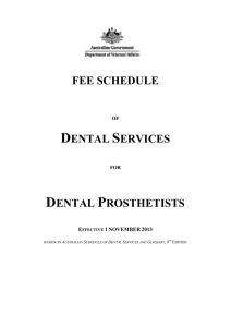 Dental prosthetists - Department of Veterans` Affairs
