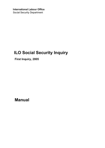 ILO Social Security Inquiry Manual