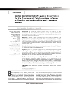 Cooled Sacroiliac Radiofrequency Denervation for