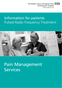 Pain Management Services - The Robert Jones and Agnes Hunt