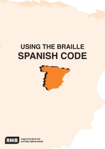 Using the braille Spanish code