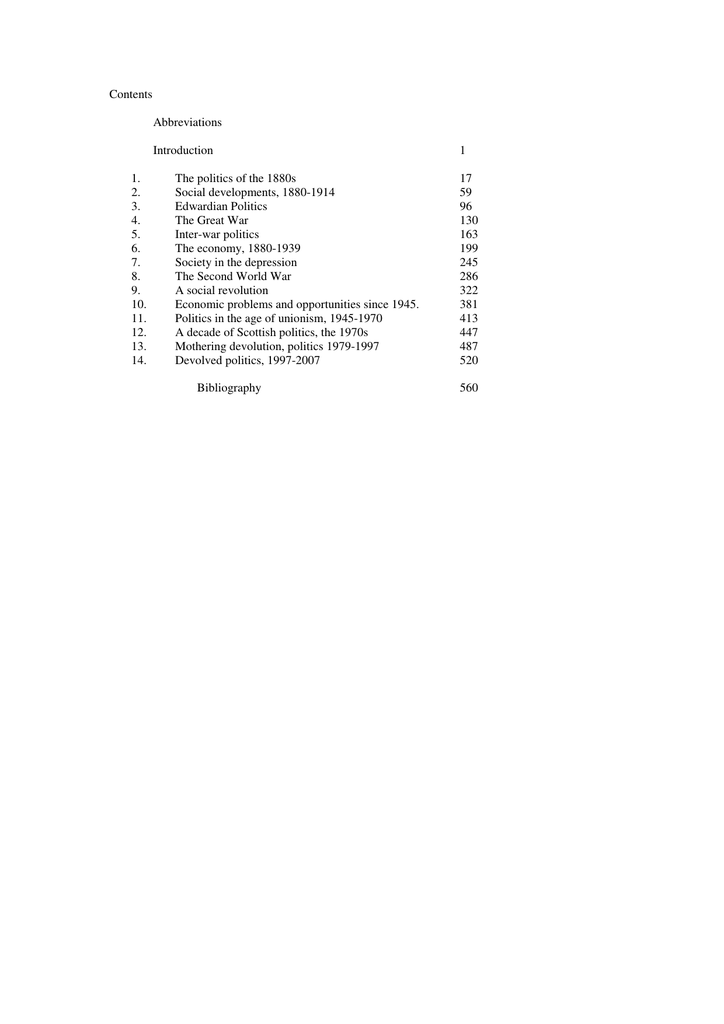 Contents Abbreviations Introduction 1 1 The Politics Of The - 