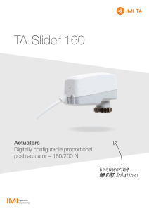 TA-Slider 160 - IMI Hydronic Engineering