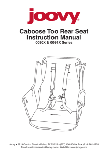 Caboose Too Rear Seat Instruction Manual
