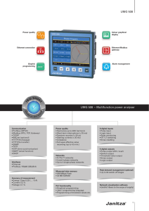 UMG 508 UMG 508 – Multifunction power analyser