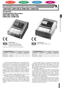 OSCILLOGRAPHIC RECORDERS