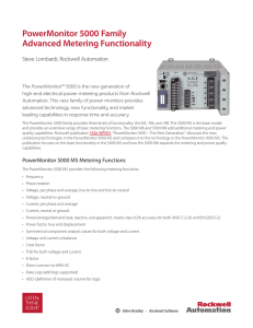 PowerMonitor 5000 Family Advanced Metering Functionality