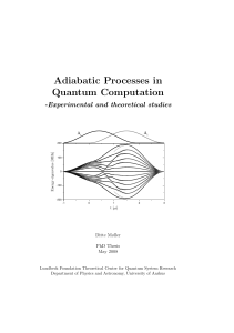 Adiabatic Processes in Quantum Computation