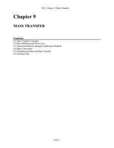 Chapter 9 MASS TRANSFER