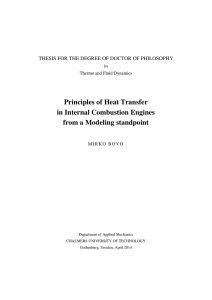 Principles of Heat Transfer in Internal Combustion Engines from a
