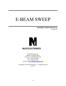 e-beam sweep - Niles Electronics, Inc.