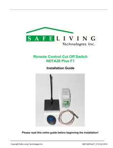 Remote Cut Off Switch - Safe Living Technologies