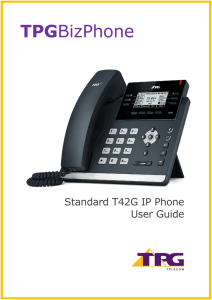 TPG BizPhone Standard T42G IP Phone User Guide v1.0