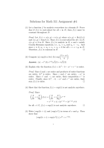 Solutions for Math 311 Assignment #4